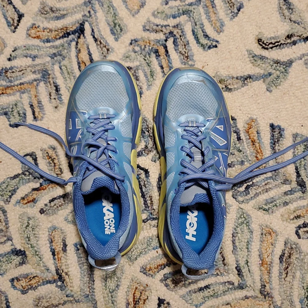 Hoka One One Blue Yellow Running Shoes | Size 7.5 - Picture 8 of 8